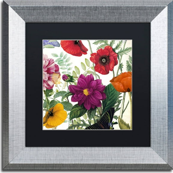 Trademark Fine Art "Printemps III" Canvas Art by Color Bakery, Black Matte, Silver Frame