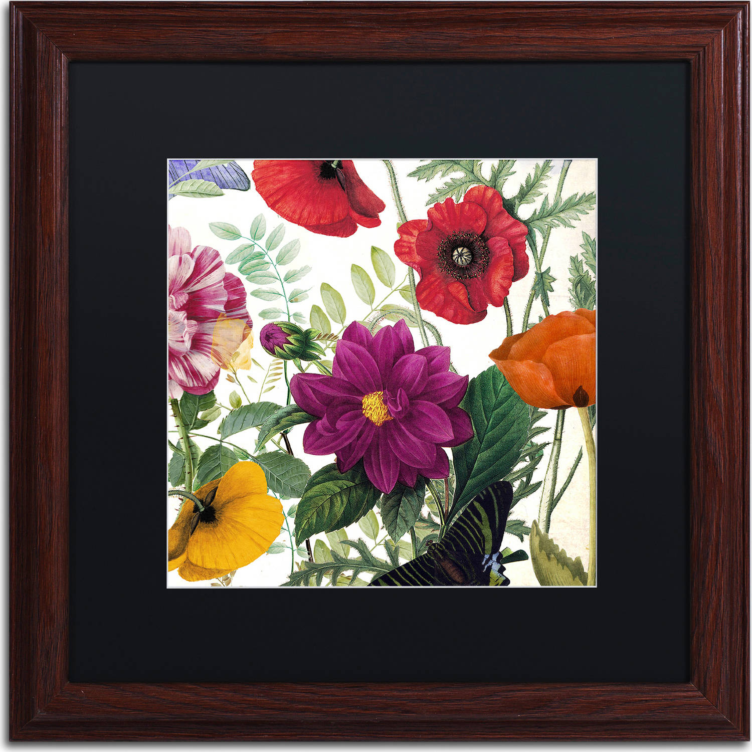 Trademark Fine Art "Printemps III" Canvas Art by Color Bakery, Black Matte, Wood Frame