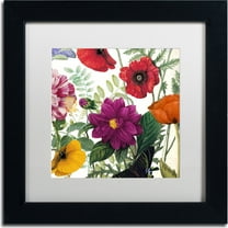 Trademark Fine Art "Printemps III" Canvas Art by Color Bakery, White Matte, Black Frame