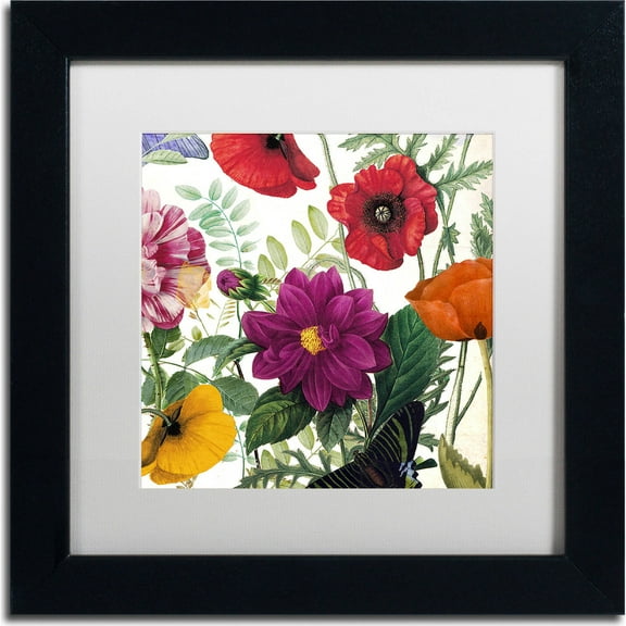 Trademark Fine Art "Printemps III" Canvas Art by Color Bakery, White Matte, Black Frame