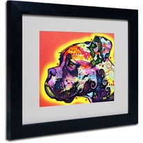 Trademark Fine Art "Profile Boxer" Canvas Art by Dean Russo, Black Frame