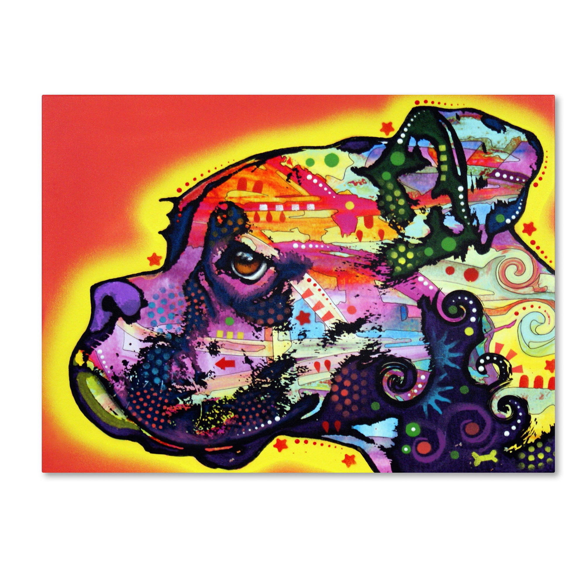 Trademark Fine Art "Profile Boxer" Canvas Art by Dean Russo