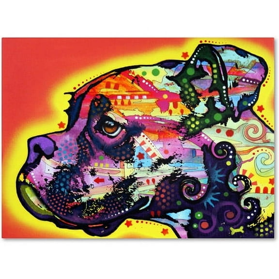 Trademark Fine Art "Profile Boxer" Canvas Art by Dean Russo