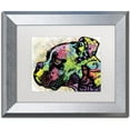 thumbnail image 1 of Trademark Fine Art "Profile Boxer Deco" Canvas Art by Dean Russo, White Matte, Silver Frame, 1 of 4