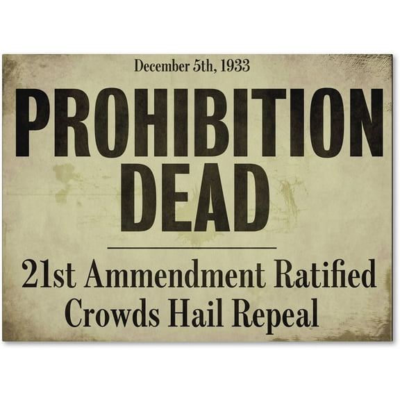 Trademark Fine Art "Prohibition" Canvas Art by Color Bakery