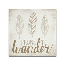 Trademark Fine Art 'Prone to Wander Beige' Canvas Art by Laura Marshall