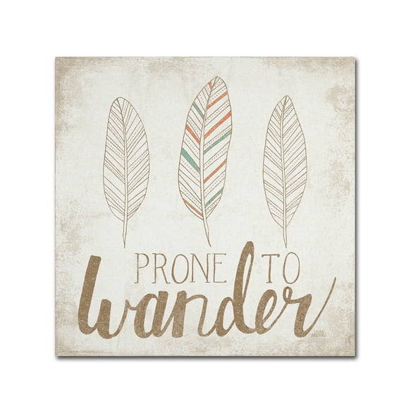 Trademark Fine Art 'Prone to Wander Beige' Canvas Art by Laura Marshall