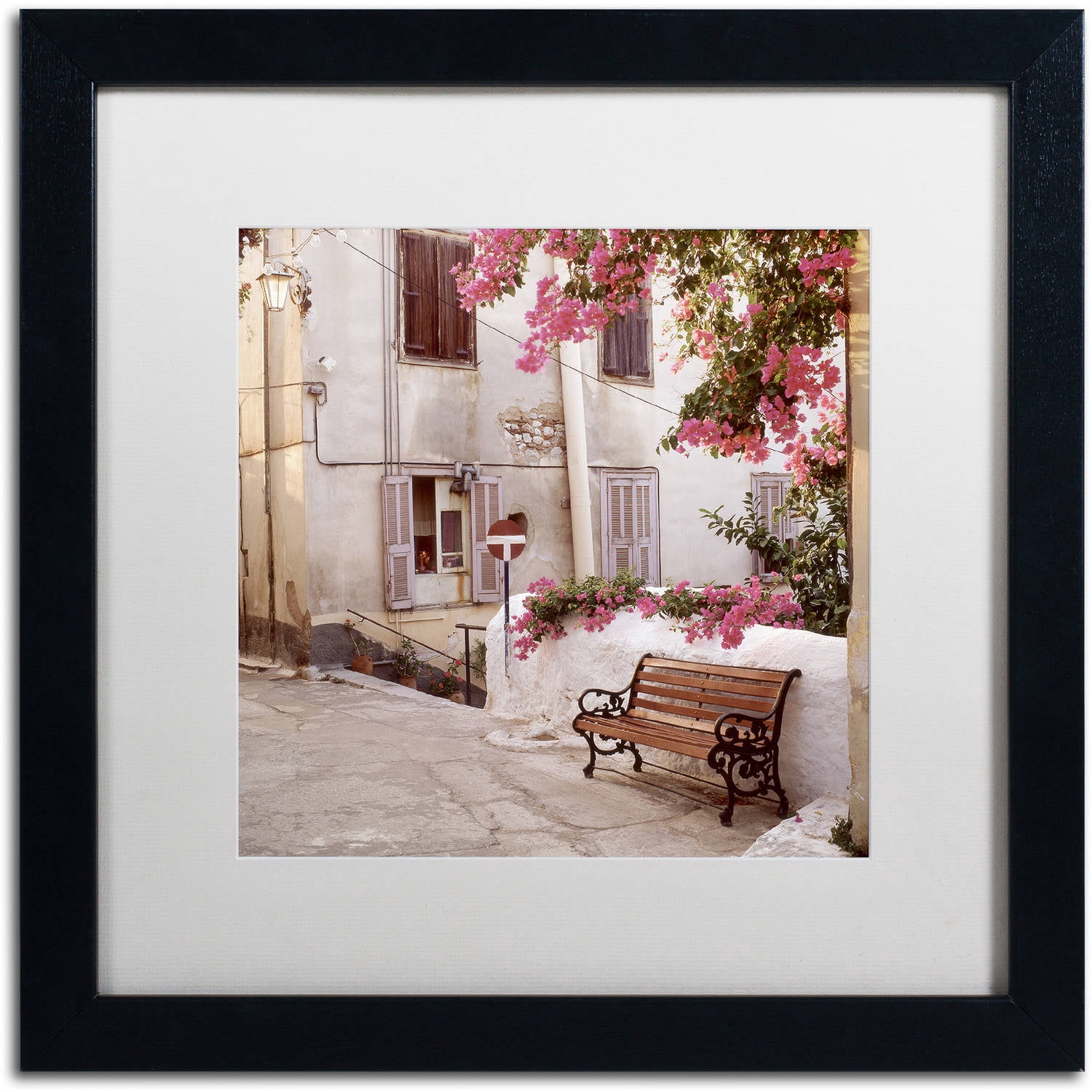 Trademark Fine Art "Provence I" Canvas Art by Alan Blaustein, White Matte, Black Frame
