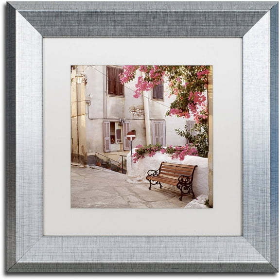 Trademark Fine Art "Provence I" Canvas Art by Alan Blaustein, White Matte, Silver Frame