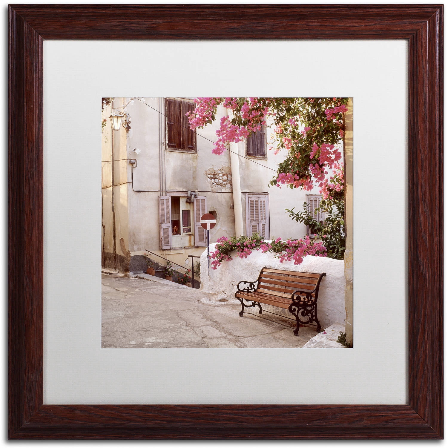Trademark Fine Art "Provence I" Canvas Art by Alan Blaustein, White Matte, Wood Frame