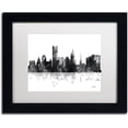 thumbnail image 1 of Trademark Fine Art "Providence RI Skyline BG-1" Canvas Art by Marlene Watson, White Matte, Black Frame, 1 of 1