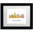 thumbnail image 1 of Trademark Fine Art 'Providence RI Skyline WB-1' Canvas Art by Marlene Watson, White Matte, Black Frame, 1 of 3