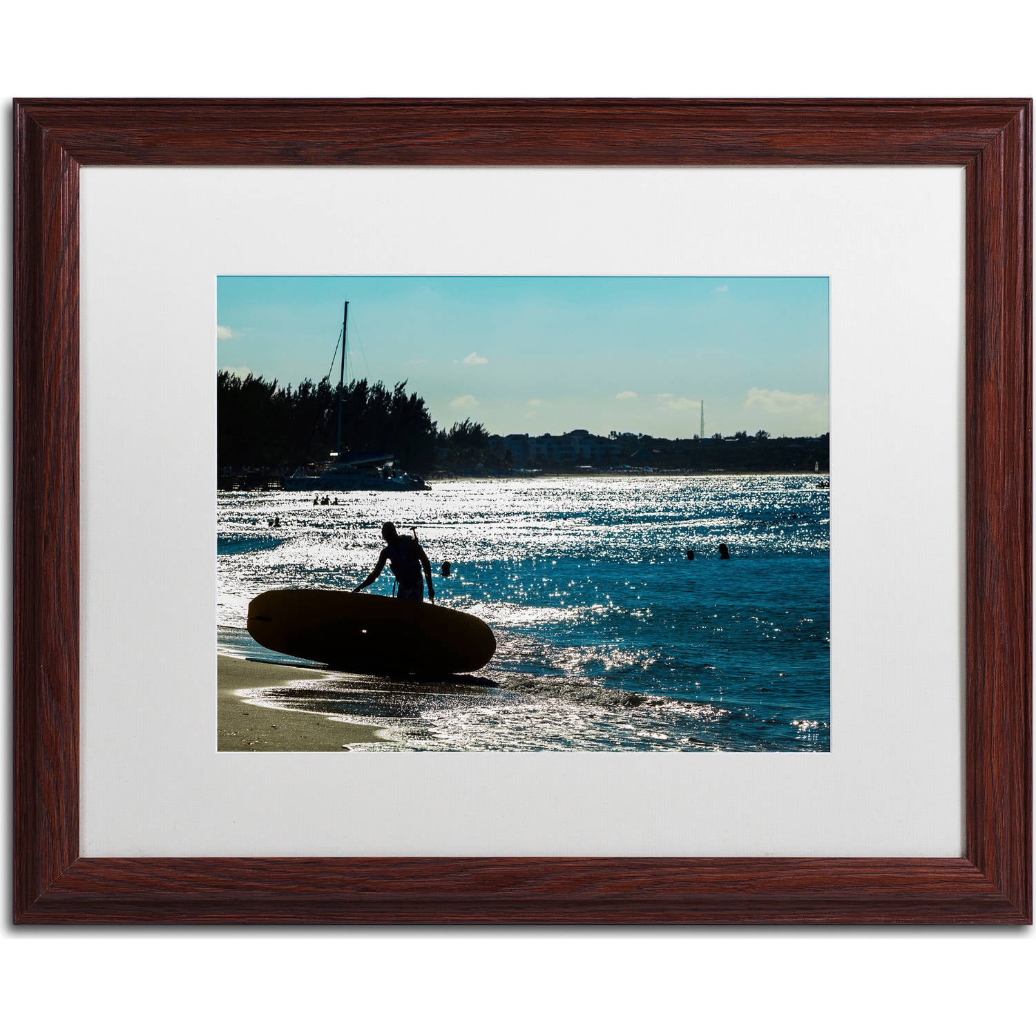 Trademark Fine Art "Provo Boarding" Canvas Art by Yale Gurney, White Matte, Wood Frame