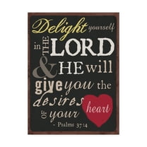 Trademark Fine Art 'Psalm 37:4' Canvas Art by Art Licensing Studio