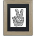 thumbnail image 1 of Trademark Fine Art "Psychedelic Mehndi Peace" Canvas Art by Kathy G. Ahrens, Black Matte, Birch Frame, 1 of 4