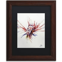 Trademark Fine Art 'Pterois' Canvas Art by Marc Allante, Black Matte, Wood Frame