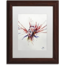 Trademark Fine Art 'Pterois' Canvas Art by Marc Allante, White Matte, Wood Frame