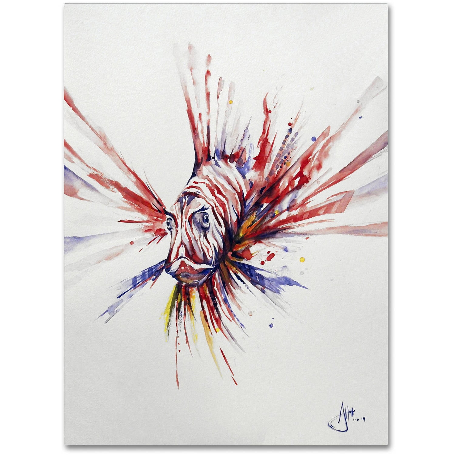 Trademark Fine Art 'Pterois' Canvas Art by Marc Allante