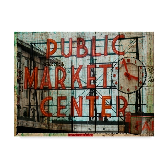 Trademark Fine Art 'Public Market' Canvas Art by Sandy Lloyd