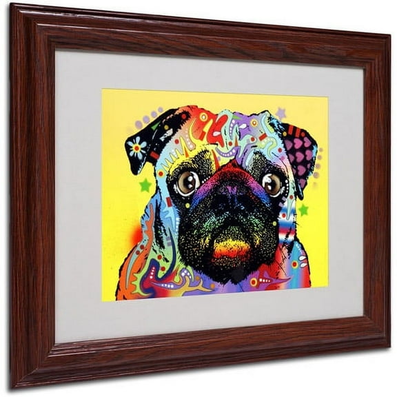 Trademark Fine Art "Pug" Canvas Art by Dean Russo, Wood Frame