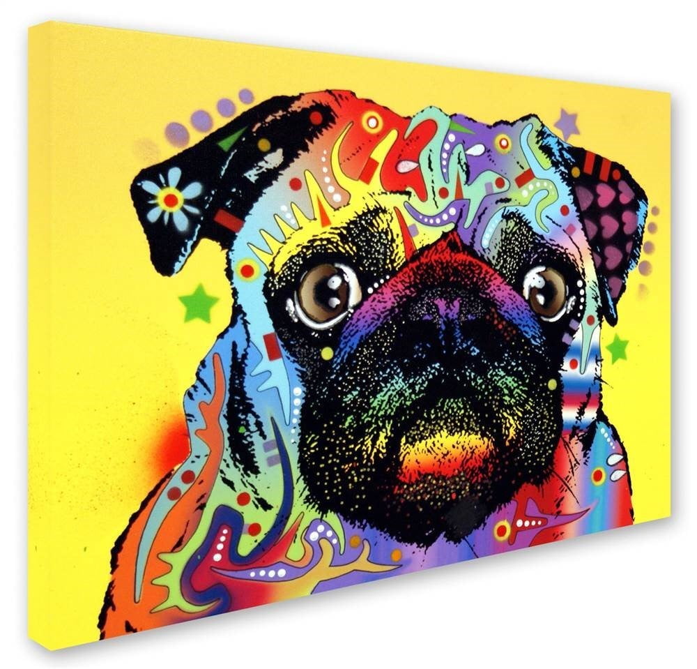 Trademark Fine Art "Pug" Canvas Art by Dean Russo