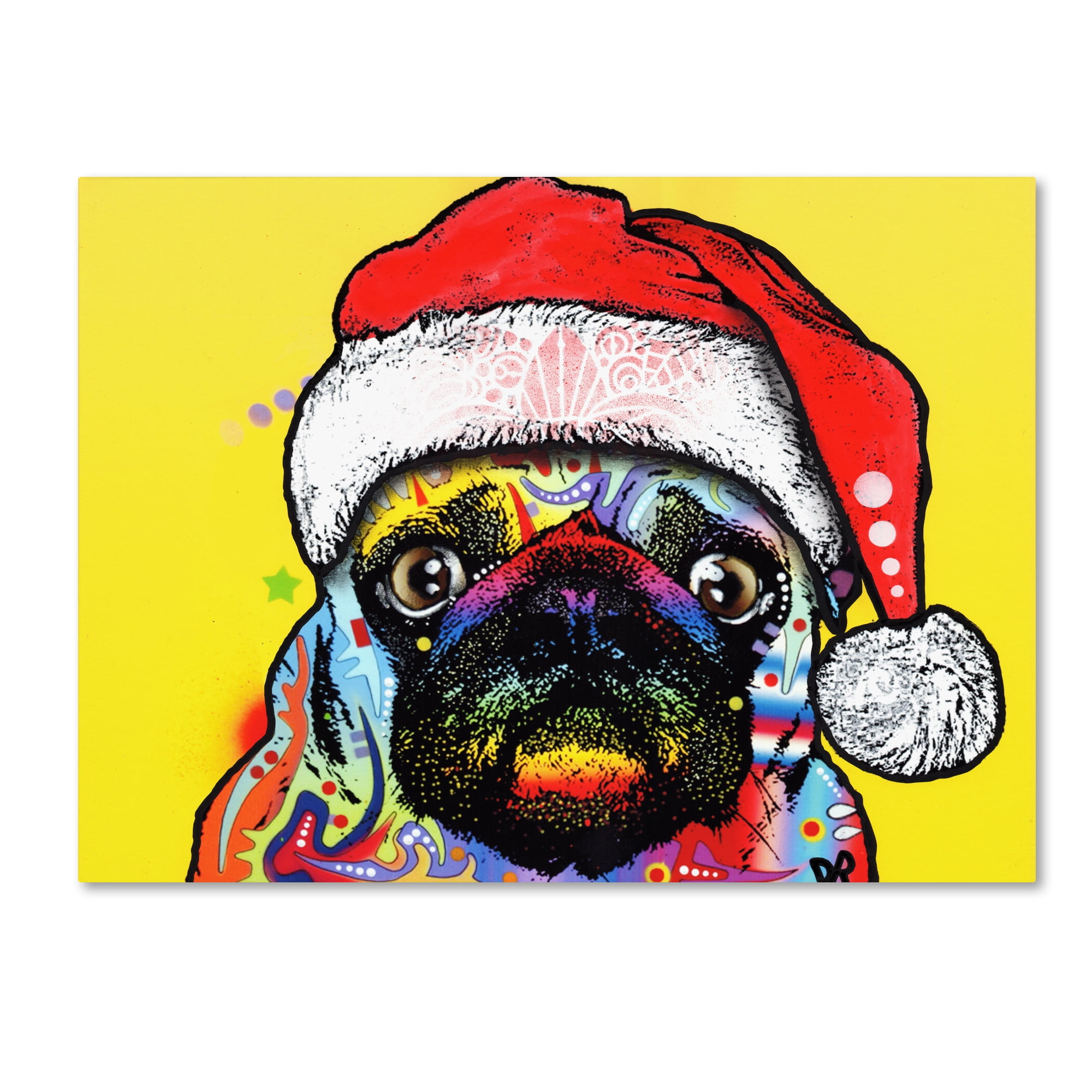 Trademark Fine Art 'Pug Christmas Edition' Canvas Art by Dean Russo