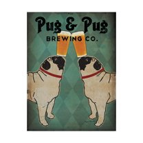 Trademark Fine Art 'Pug and Pug Brewing' Canvas Art by Ryan Fowler