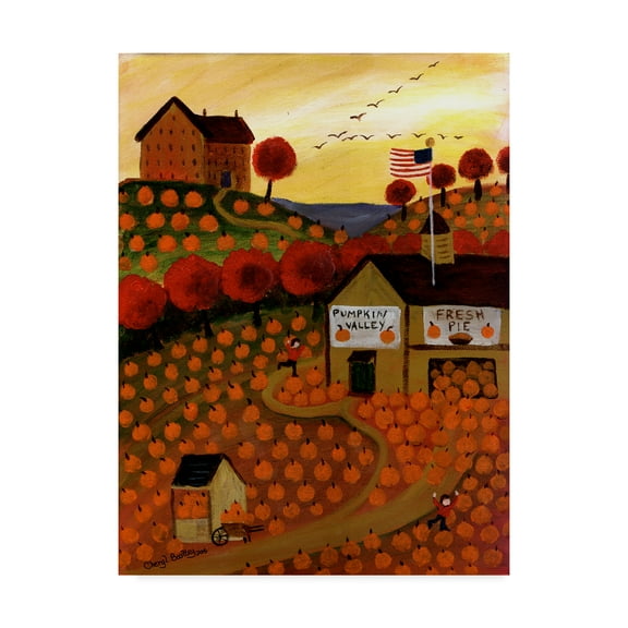 Trademark Fine Art 'Pumpkin Valley' Canvas Art by Cheryl Bartley