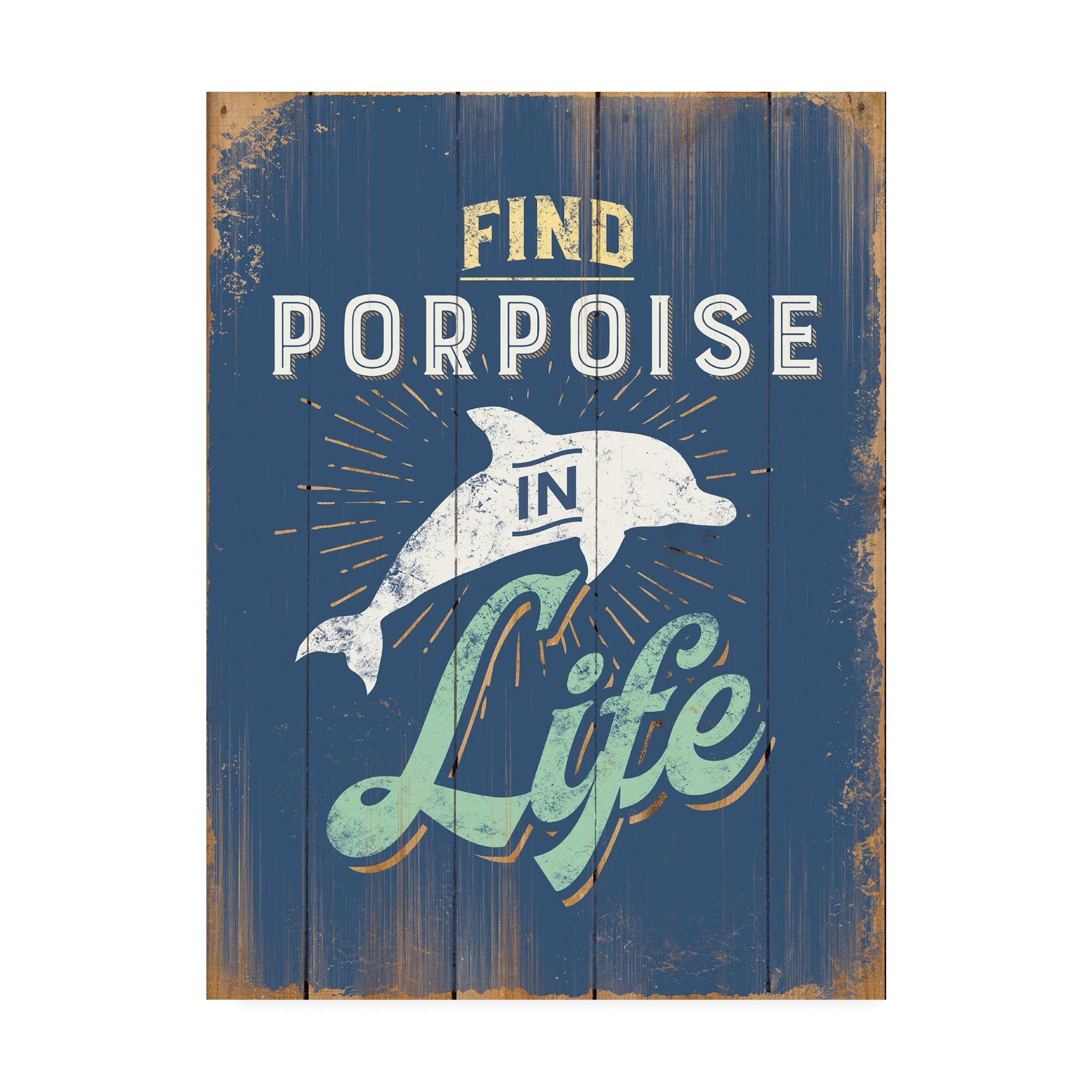 Trademark Fine Art 'Punny Coastal I' Canvas Art by JJ Brando