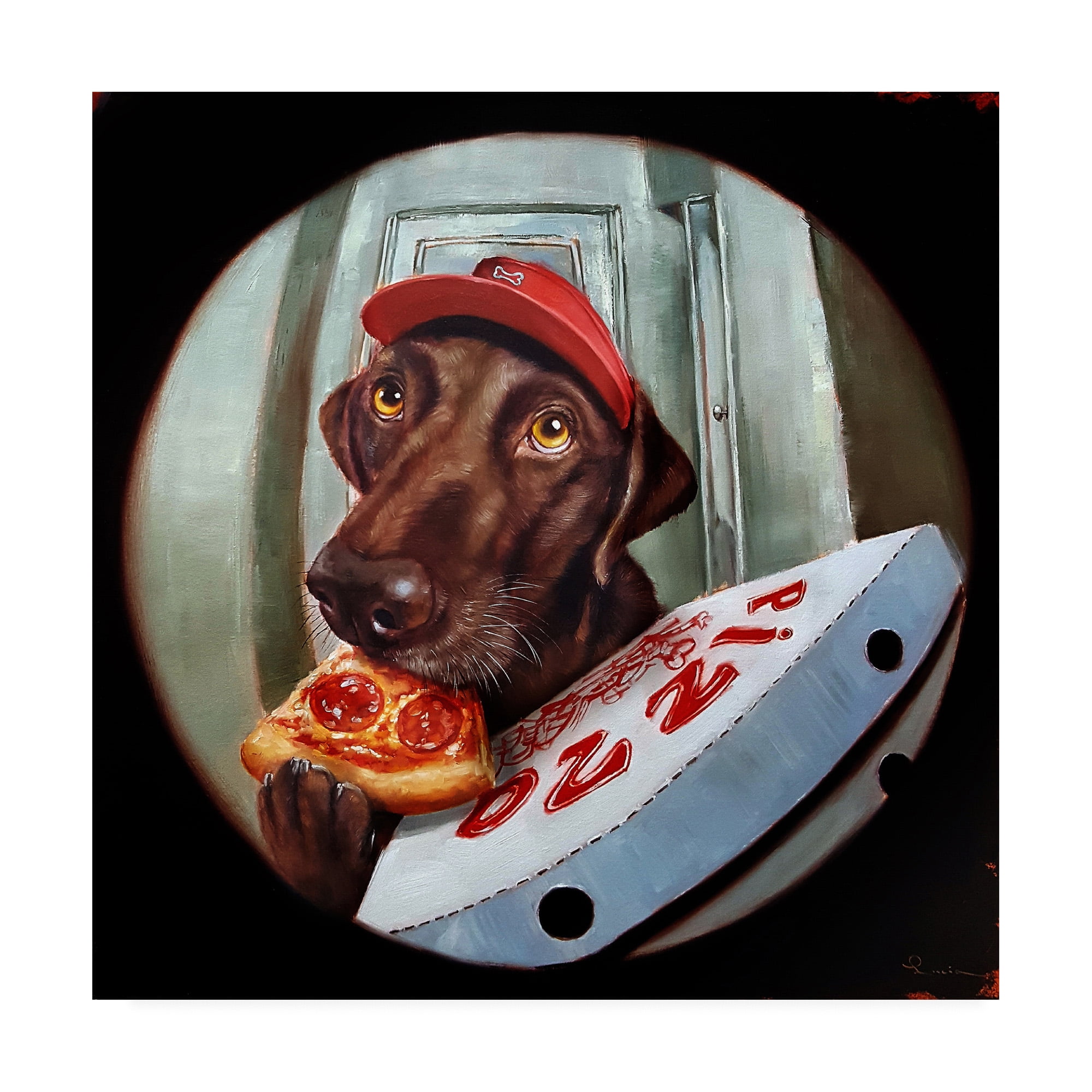 Trademark Fine Art 'Pupperoni' Canvas Art by Lucia Hefferna