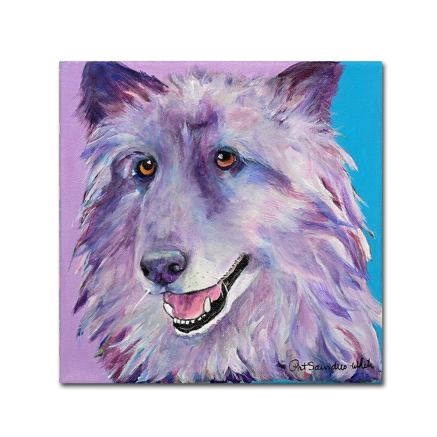 Trademark Fine Art "Puppy Dog" Canvas Art by Pat Saunders