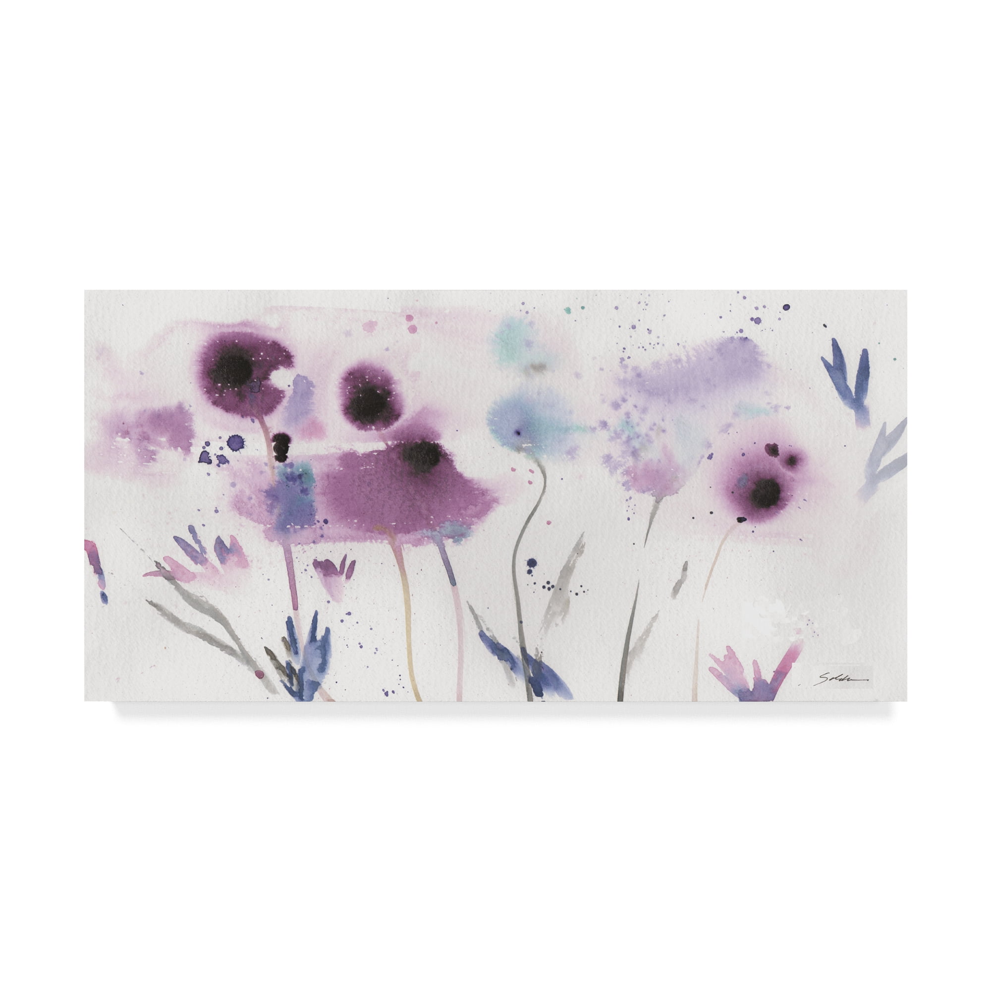 Trademark Fine Art 'Purple Blossoming 3' Canvas Art by Sheila Golden