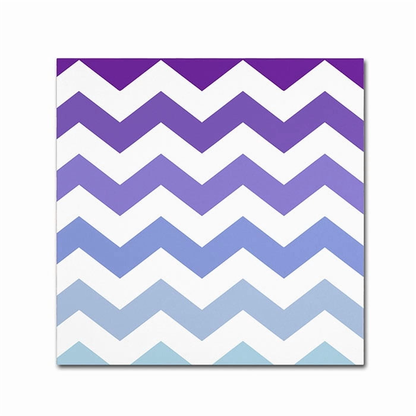 Trademark Fine Art "Purple-Blue Chevron" Canvas Art by Color Bakery