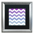 thumbnail image 1 of Trademark Fine Art 'Purple-Blue Chevron' Silver Framed Art by Color Bakery, 1 of 4