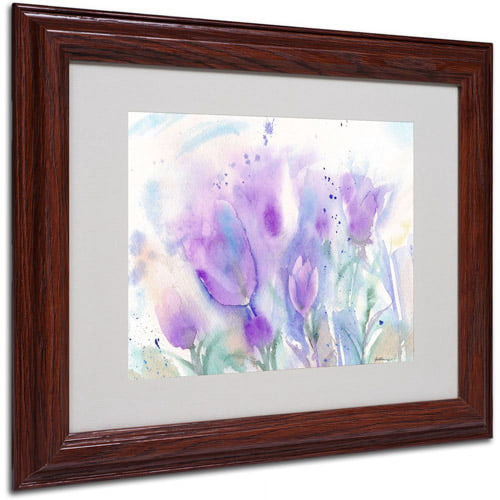 Trademark Fine Art "Purple Blues" Canvas Art by Sheila Golden, Wood Frame