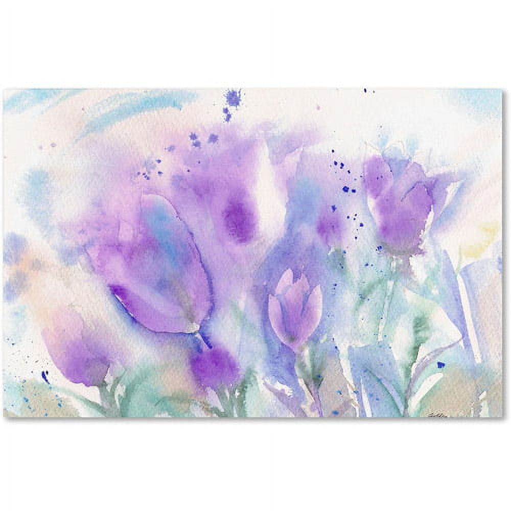 Trademark Fine Art "Purple Blues" Canvas Art by Sheila Golden
