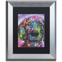 Trademark Fine Art "Purple Excitement" Canvas Art by Dean Russo, Black Matte, Silver Frame