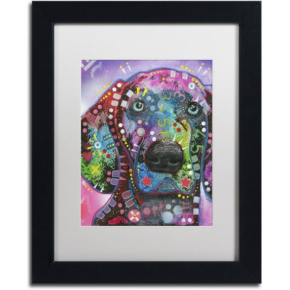 Trademark Fine Art "Purple Excitement" Canvas Art by Dean Russo, White Matte, Black Frame