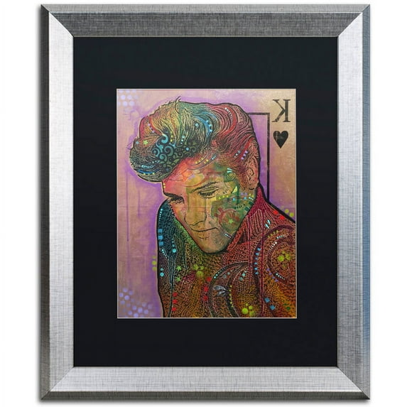 Trademark Fine Art "Purple King" Canvas Art by Dean Russo, Black Matte, Silver Frame