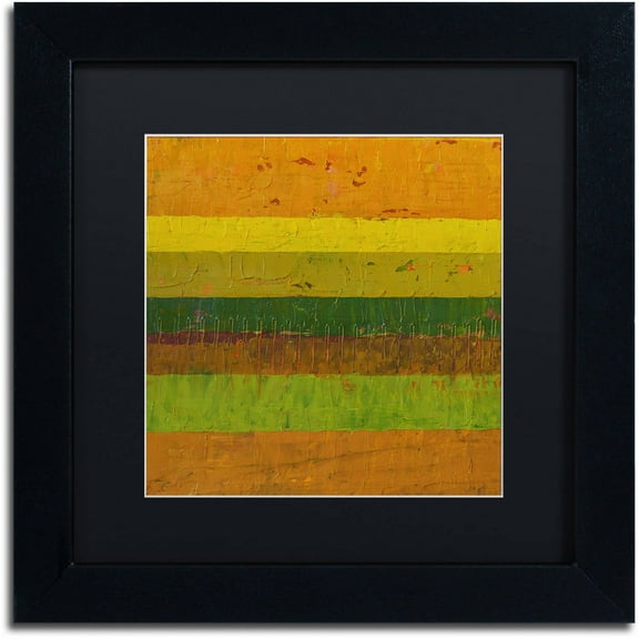 Trademark Fine Art "Purple Line" Canvas Art by Michelle Calkins, Black Matte, Black Frame