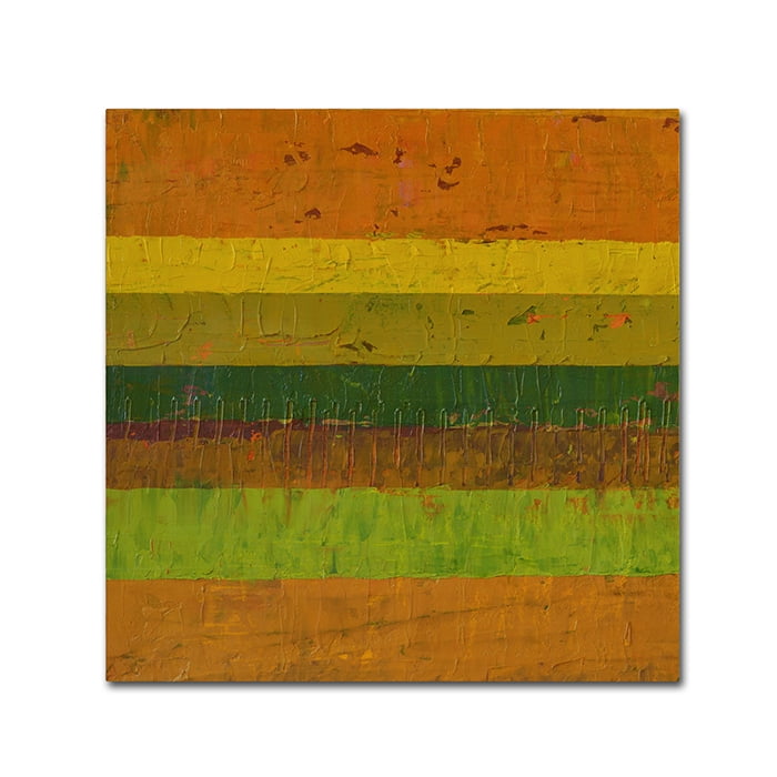 Michelle Calkins 'Purple Line' Huge Canvas Art 35 x 35