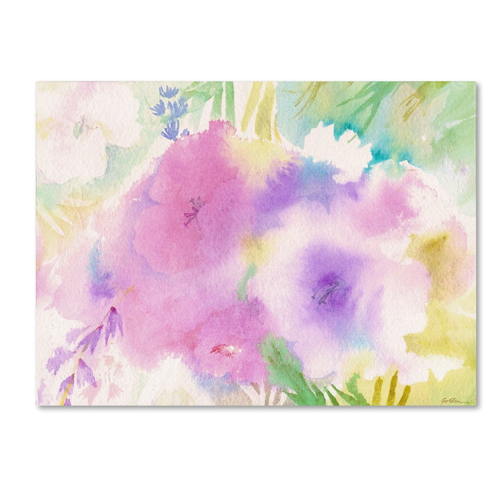 Sheila Golden 'Purple Magic' 14 x 19 Canvas Art