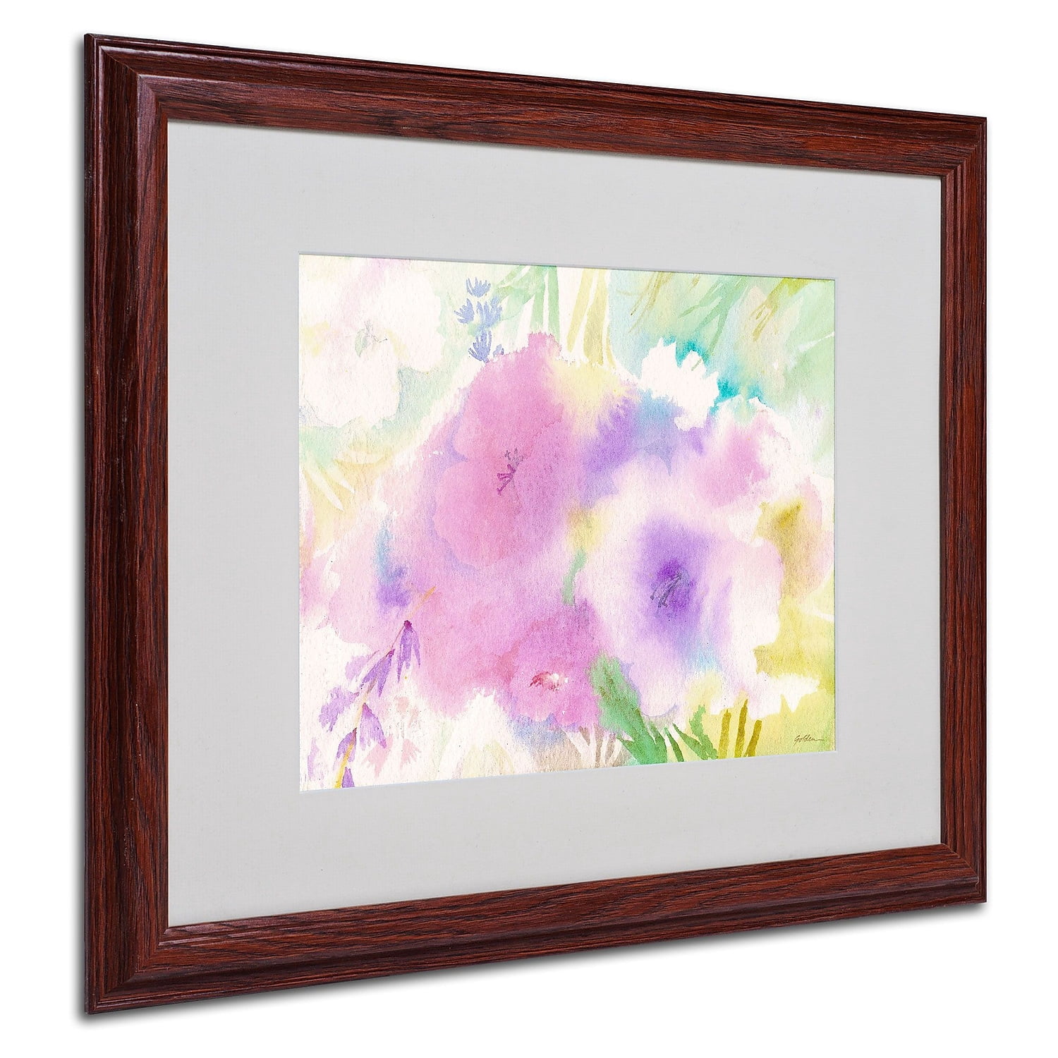 Trademark Fine Art "Purple Magic" Canvas Art by Sheila Golden, Wood Frame