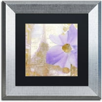 Trademark Fine Art "Purple Paris I" Canvas Art by Color Bakery Black Matte, Silver Frame