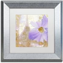 Trademark Fine Art "Purple Paris I" Canvas Art by Color Bakery White Matte, Silver Frame
