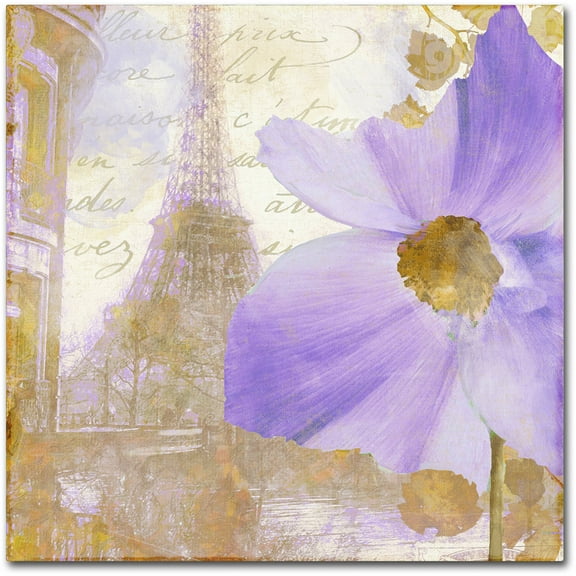 Trademark Fine Art "Purple Paris I" Canvas Art by Color Bakery