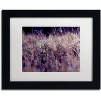 Trademark Fine Art "Purple Rain" Canvas Art by Beata Czyzowska Young, White Matte, Black Frame