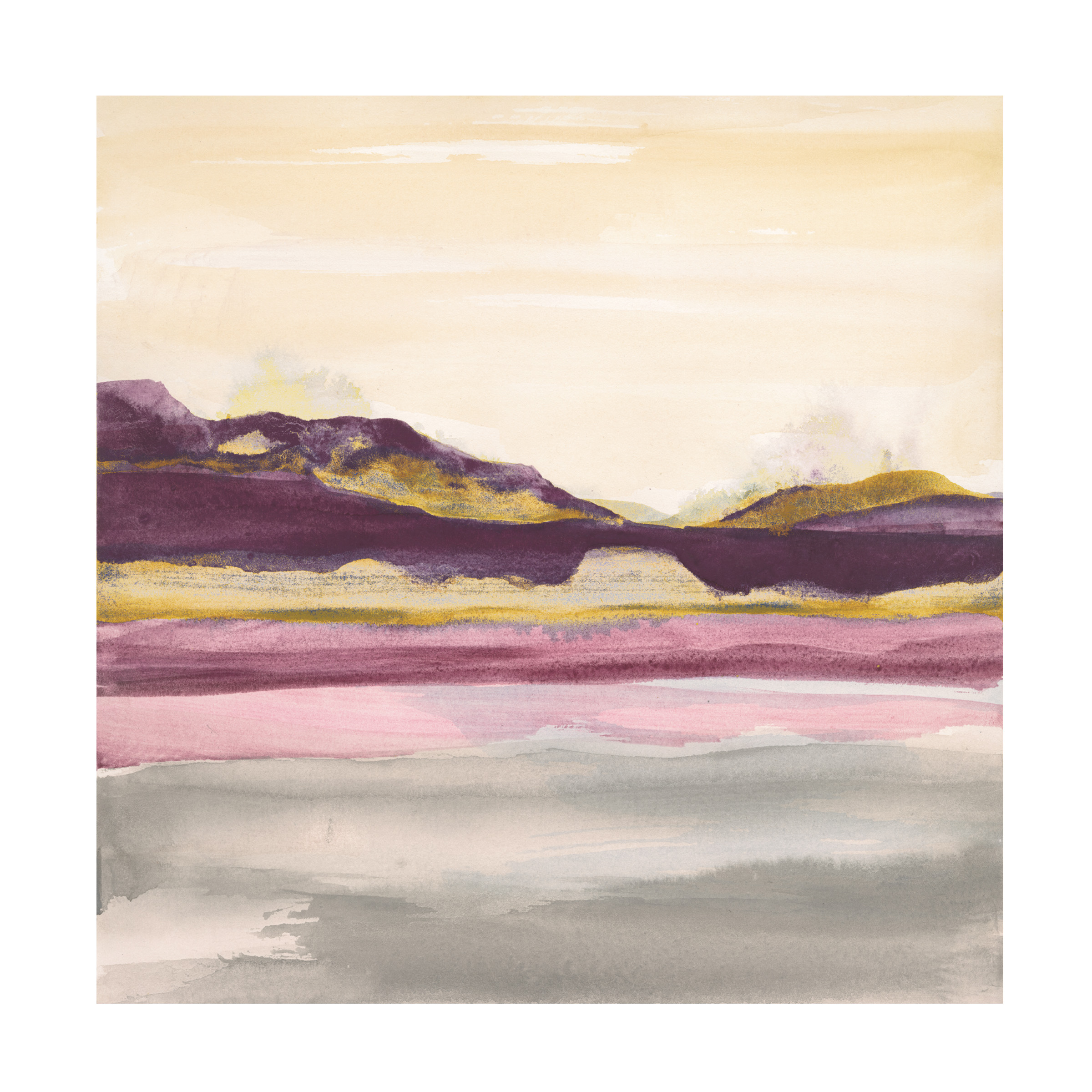 Trademark Fine Art 'Purple Rock Dawn II Gold' Canvas Art by Chris Paschke