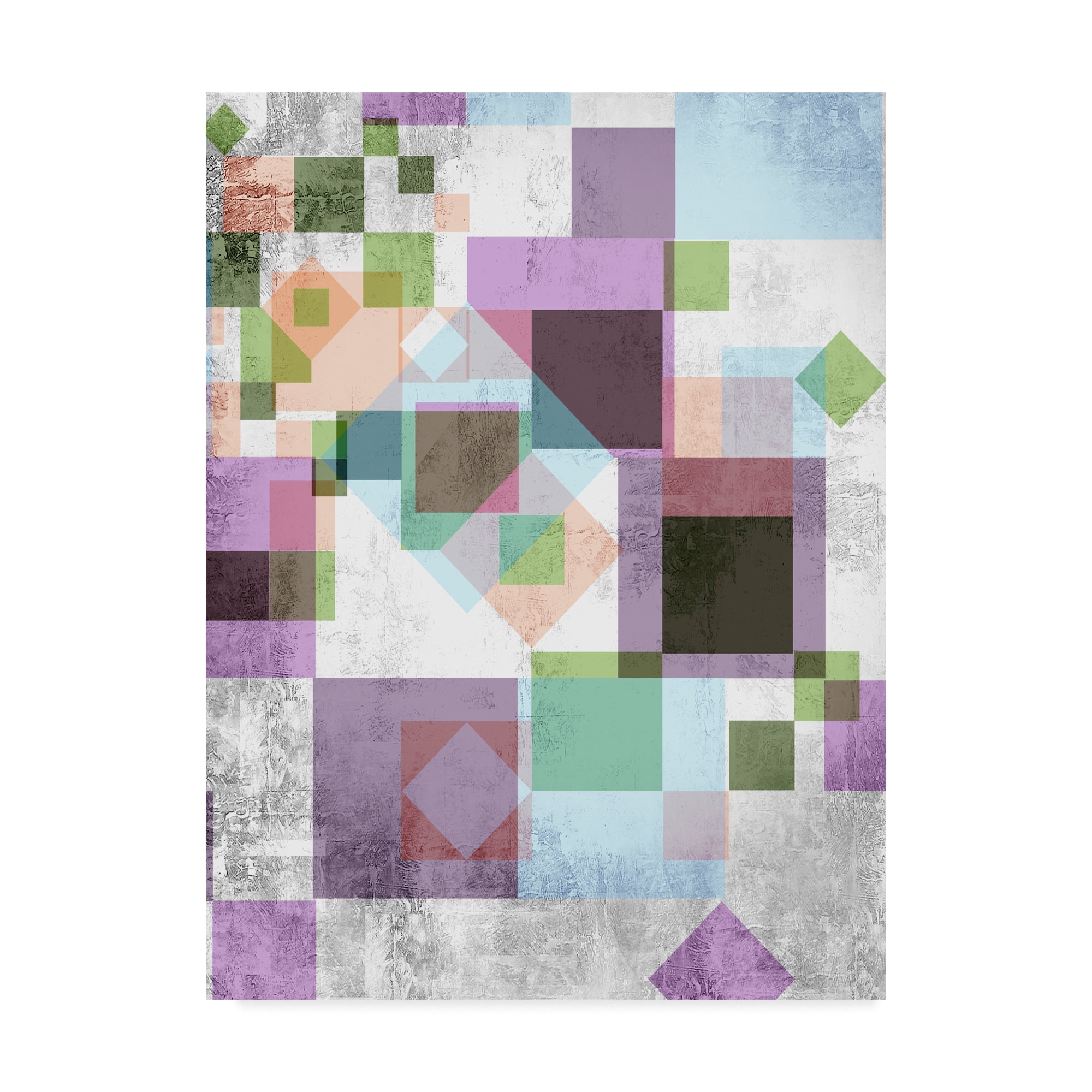 Trademark Fine Art 'Purple Squares' Canvas Art by Greg Simanson