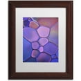 thumbnail image 1 of Trademark Fine Art 'Purple Stained Glass' Canvas Art by Cora Niele, White Matte, Wood Frame, 1 of 1